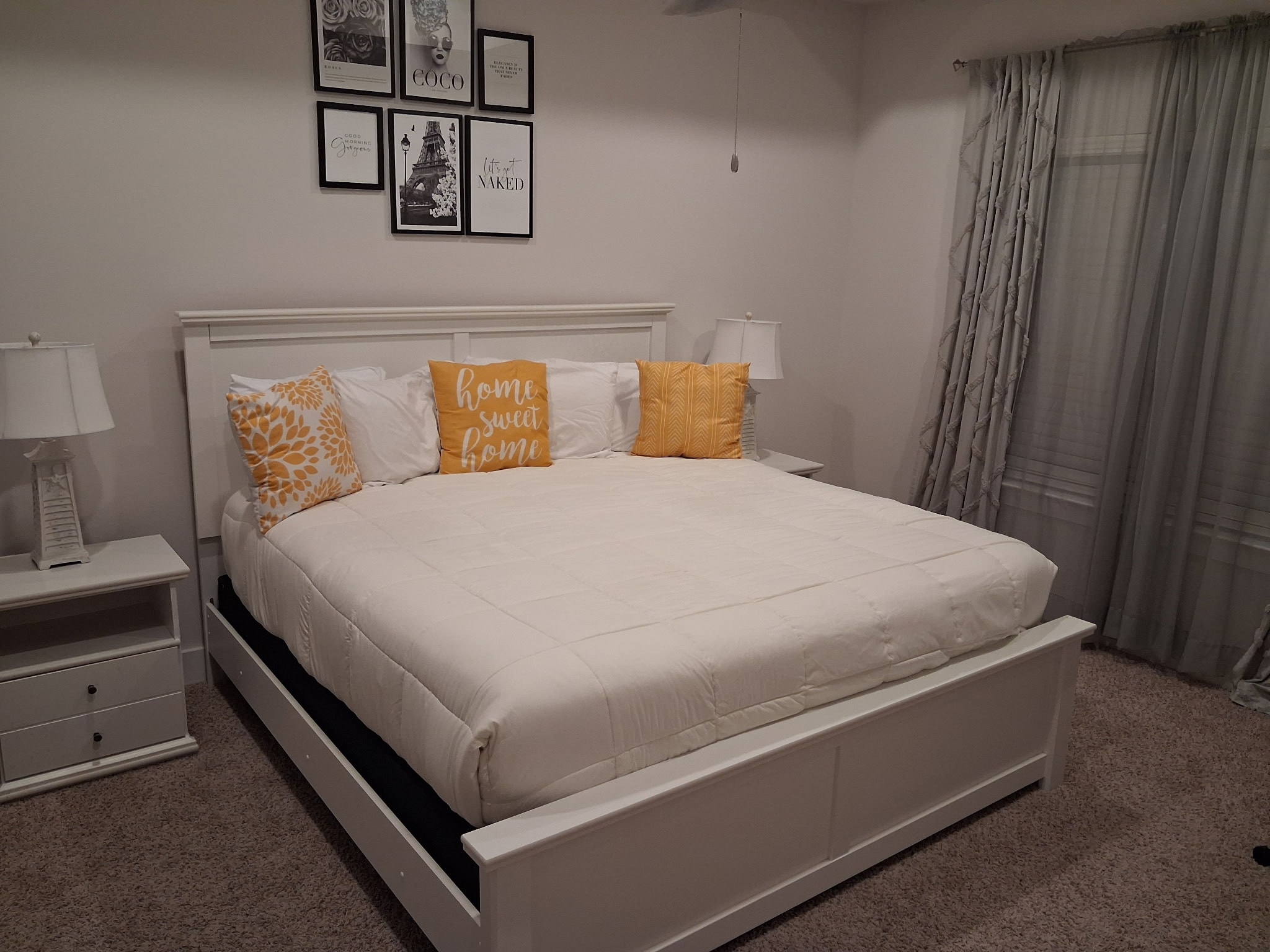 Freshly cleaned and styled bedroom
